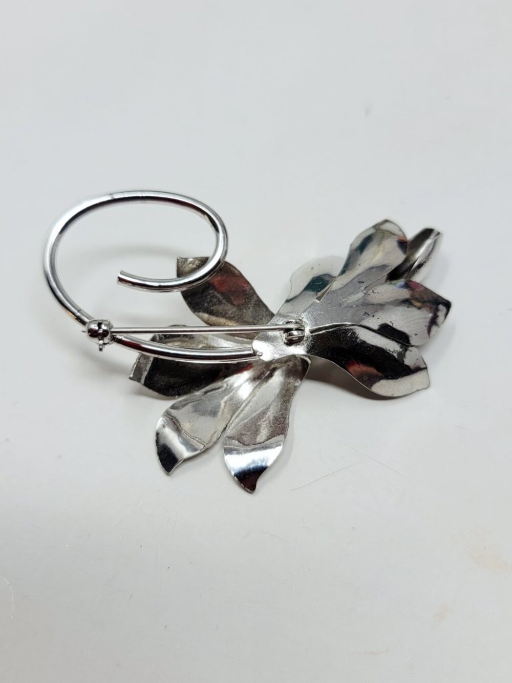 Vintage Bond Boyd Sterling Silver Botanical Leaf Brooch - Picture 2 of 4